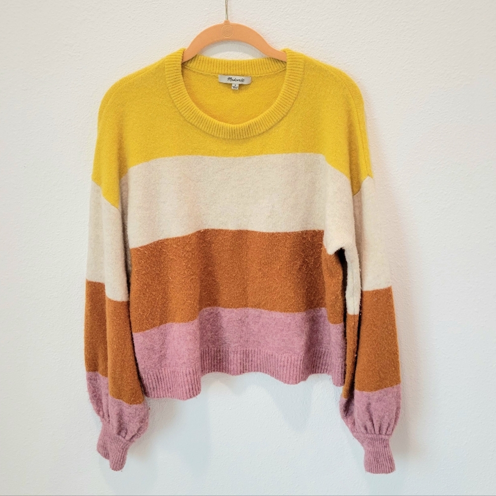 Madewell Colorblock Wool‎ Alpaca Crewneck Sweater Women’s S